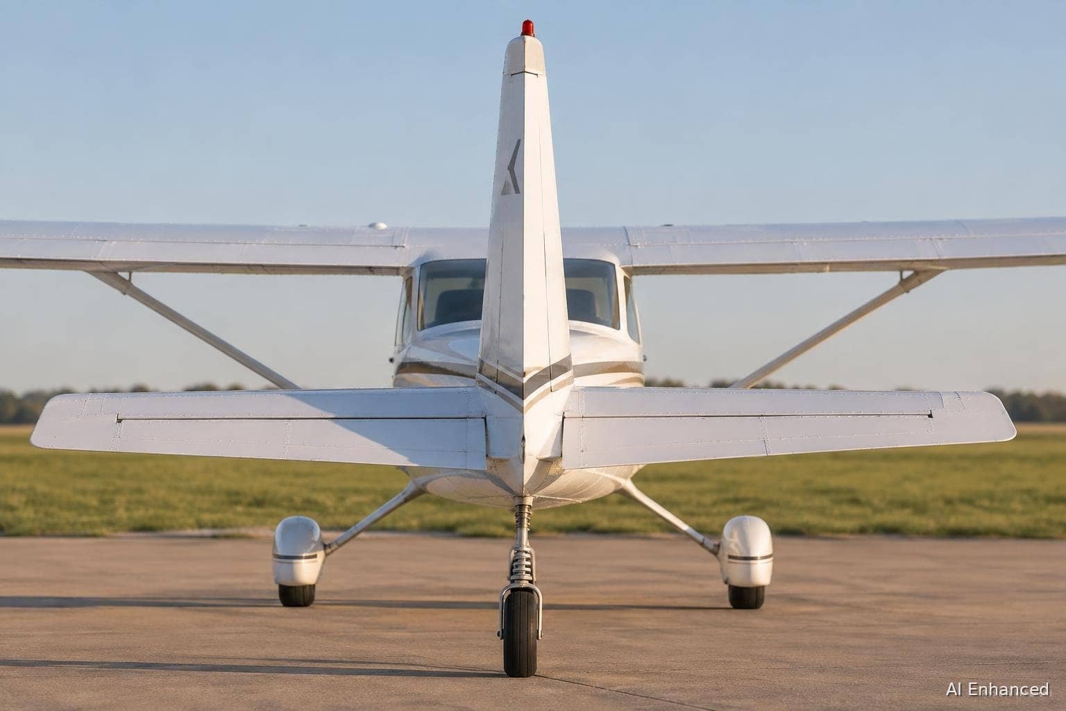 Illustration of a Cessna 152 aircraft: tail survey.
