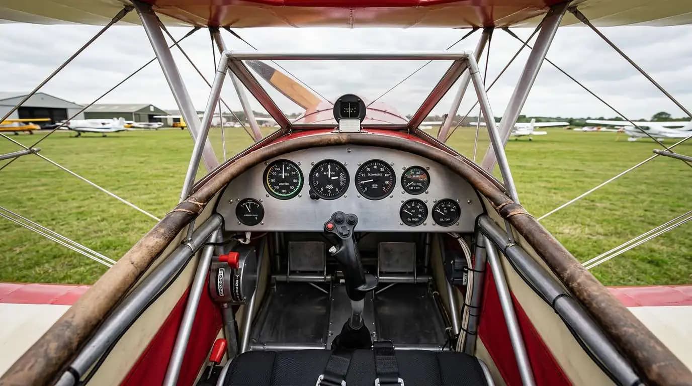 Wild Thing WT-01 open cockpit instrument panel showing basic flight and engine gauges