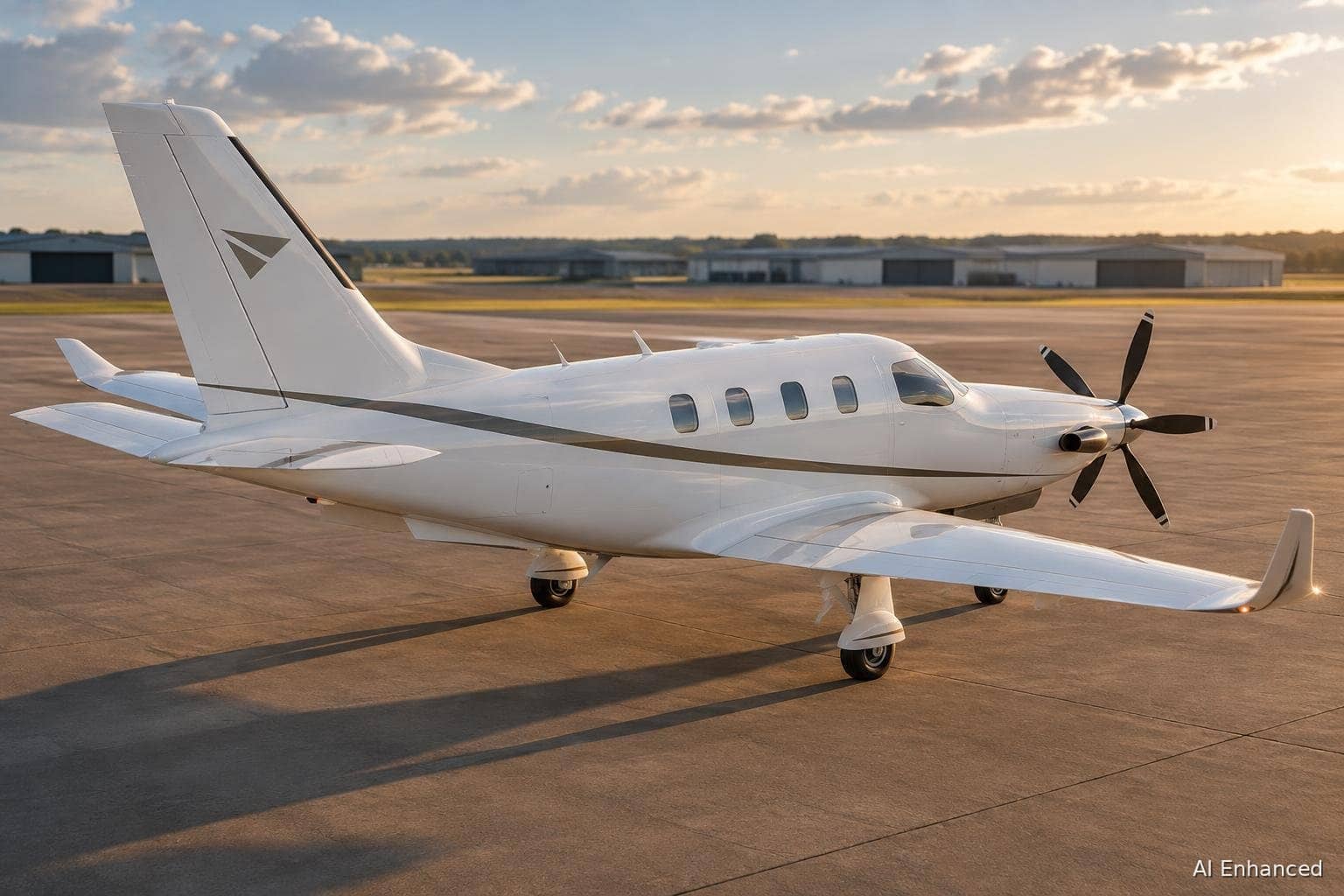 Illustration of a Daher TBM 940 aircraft: rear-left quarter.