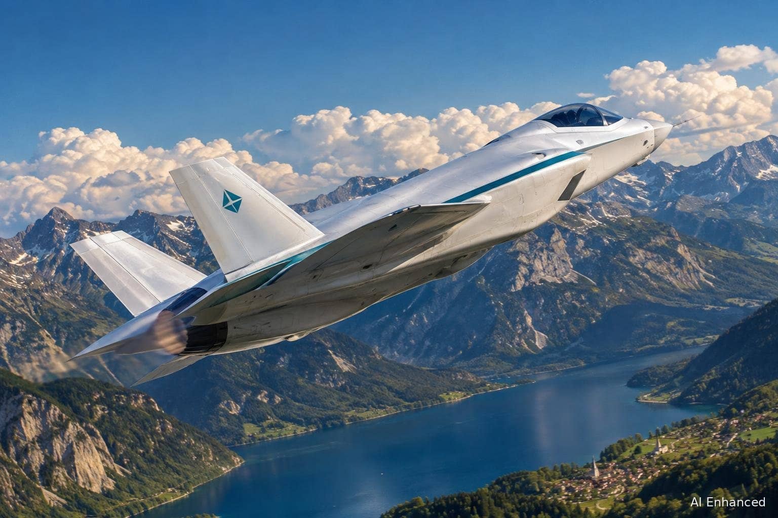 Illustration of a F-35 Lightning II family: F-35A, F-35B and F-35C aircraft: side profile.