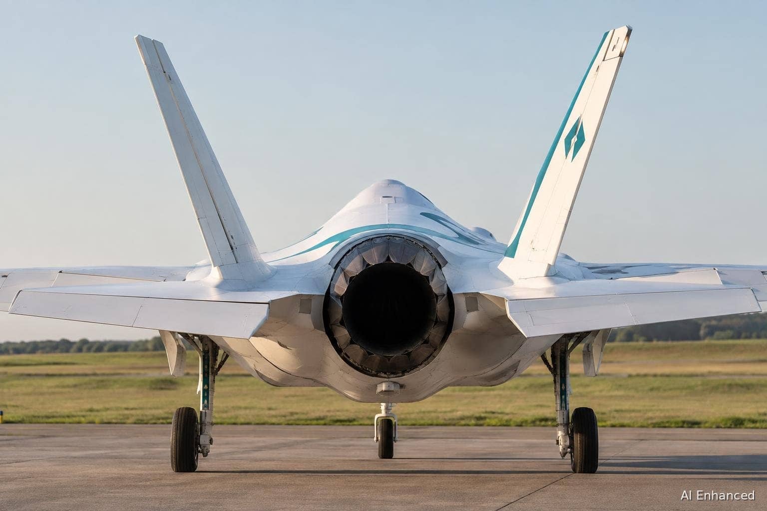 Illustration of a F-35 Lightning II family: F-35A, F-35B and F-35C aircraft: tail survey.